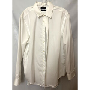 Ck Calvir Klein Men’s White Shirt Bottom Slim Fit Size 17 (32-33) Non Iron